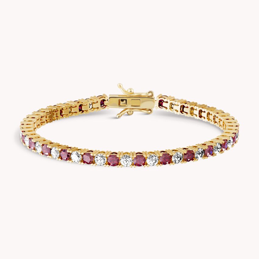 Srebrna narukvica Ružičasta elegancija