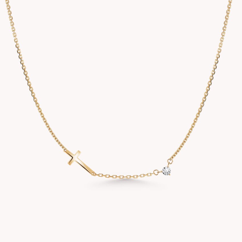 Zlatna ogrlica Križić sa sjajnim detaljem