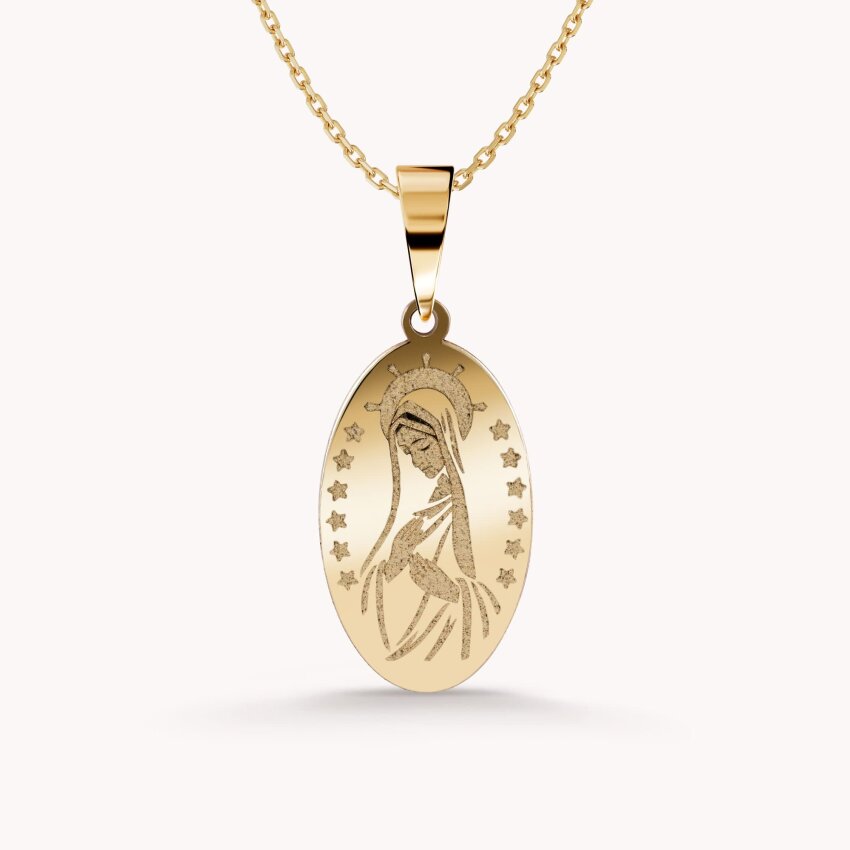 Zlatni privjesak Bogorodica