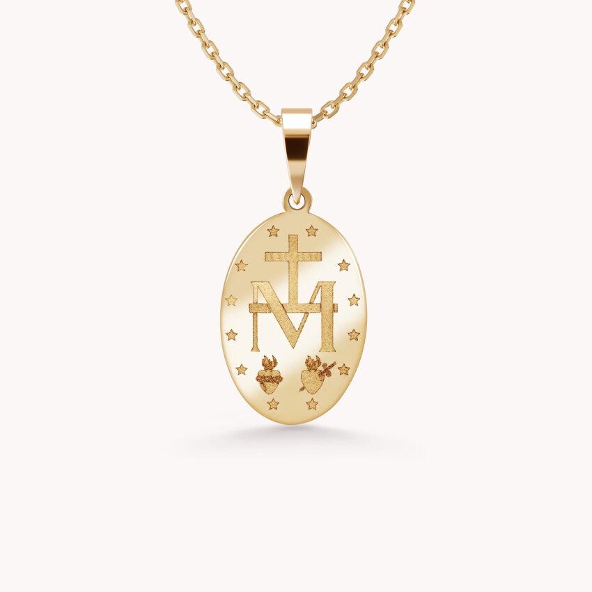 Zlatni privjesak Djevica Marija