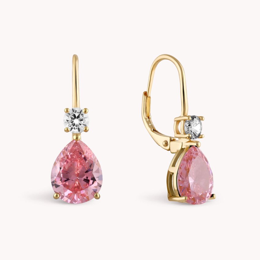 Srebrne naušnice Ružičasti sjaj pozlata