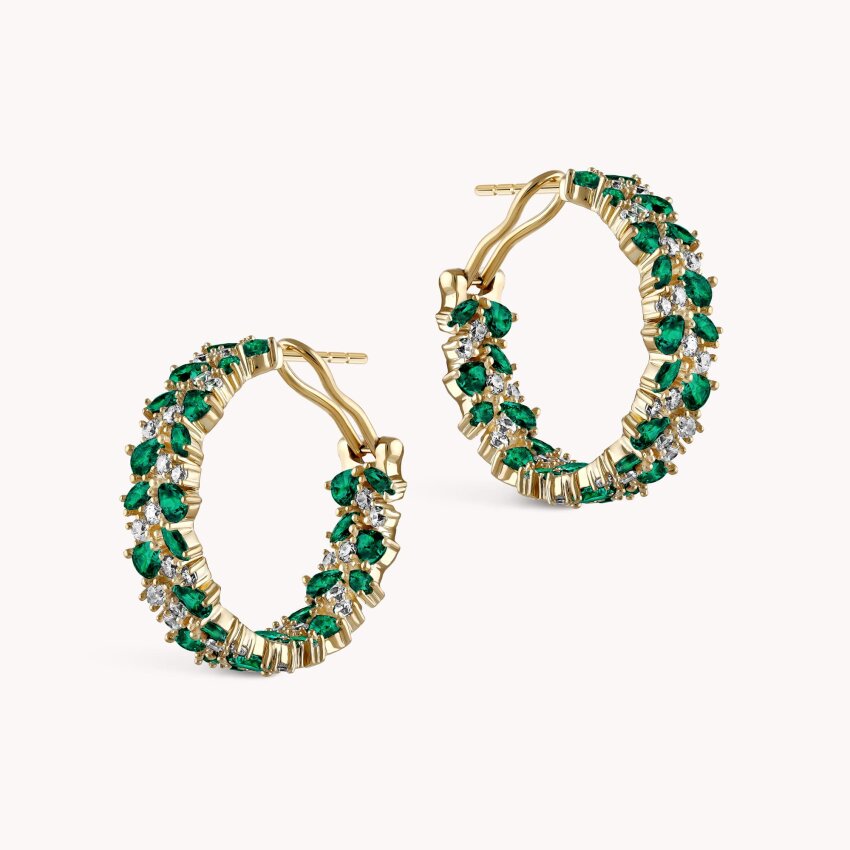 Srebrne naušnice Zeleni odsjaj pozlata