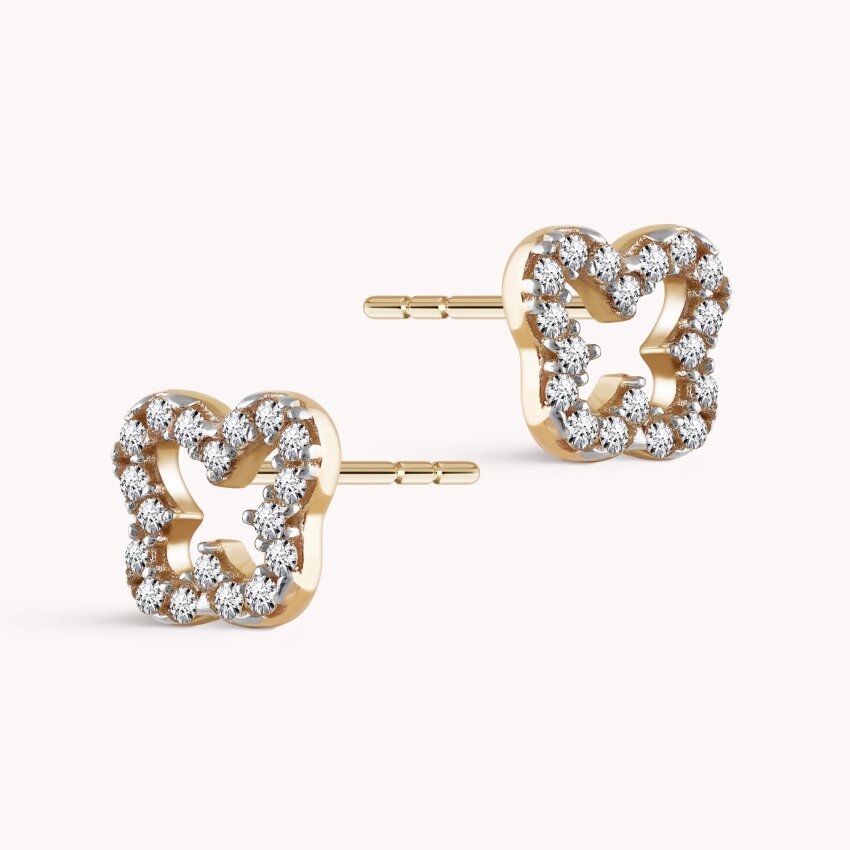 Zlatne naušnice Sjajni leptiri