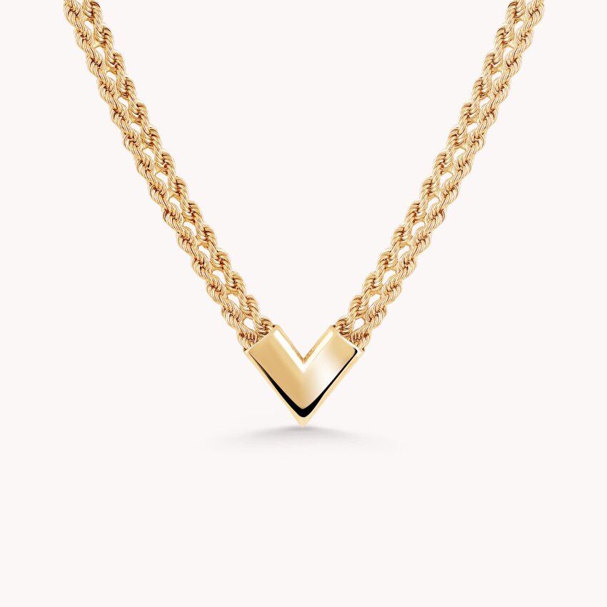 Zlatna ogrlica Raskošni plet