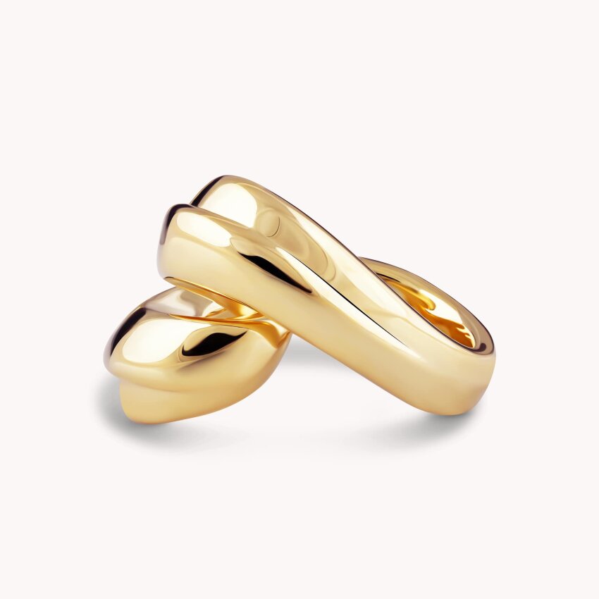 Srebrni prsten Odraz posebnosti pozlata