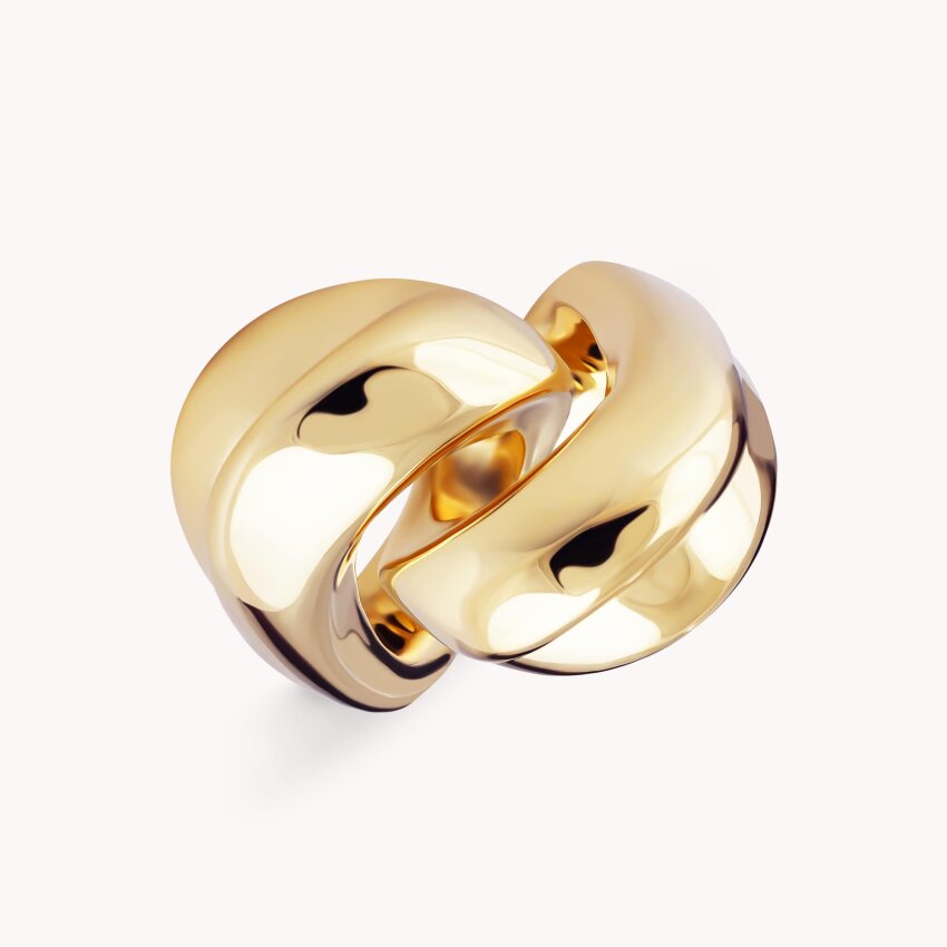 Srebrni prsten Odraz posebnosti pozlata