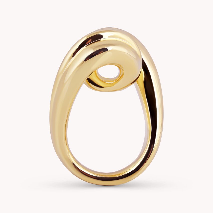 Srebrni prsten Odraz posebnosti pozlata