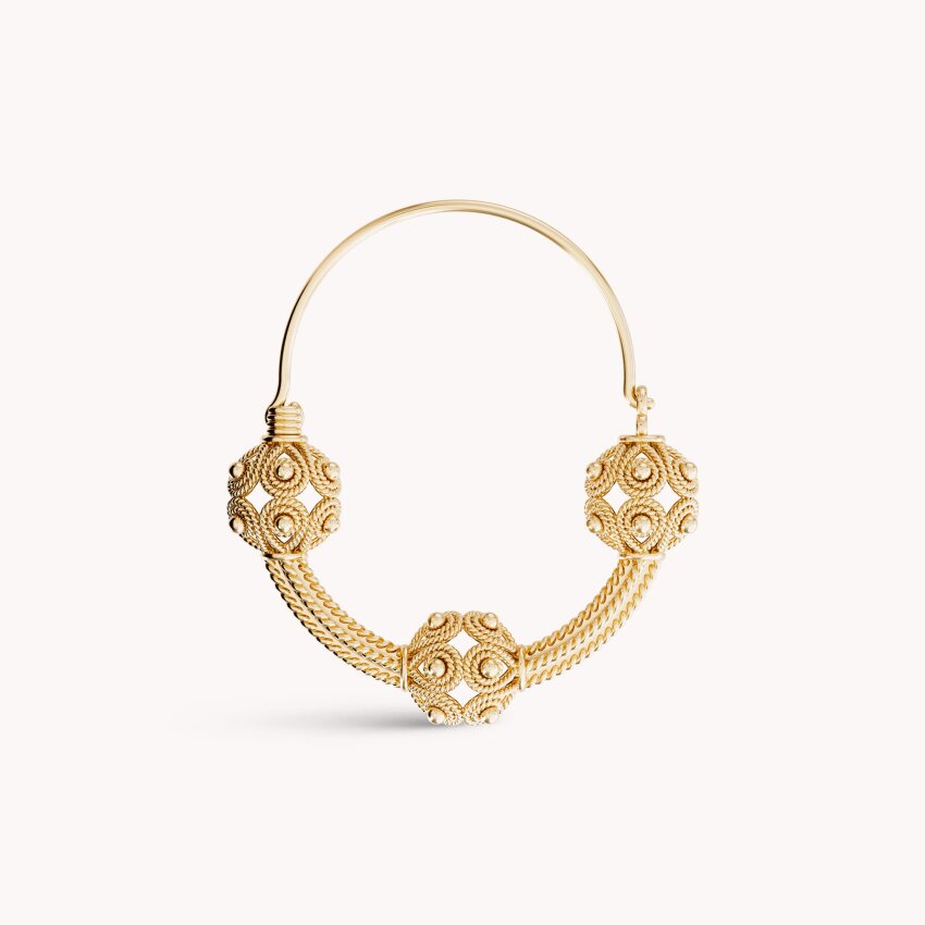 Srebrne naušnice Slavonski ukras pozlata