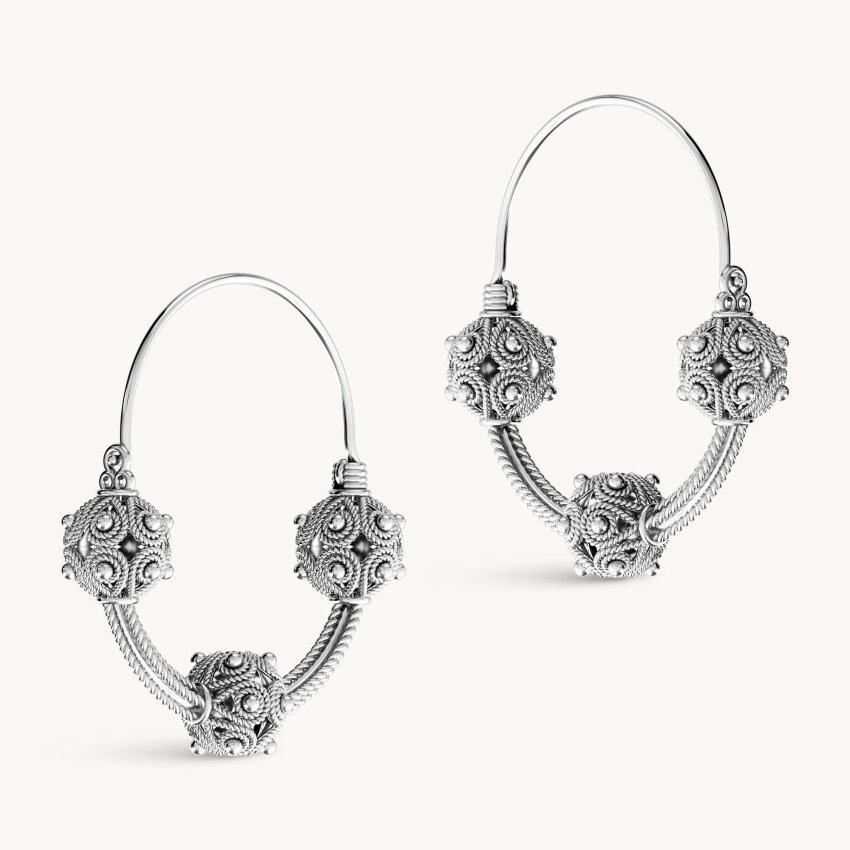 Srebrne naušnice Slavonski ukras