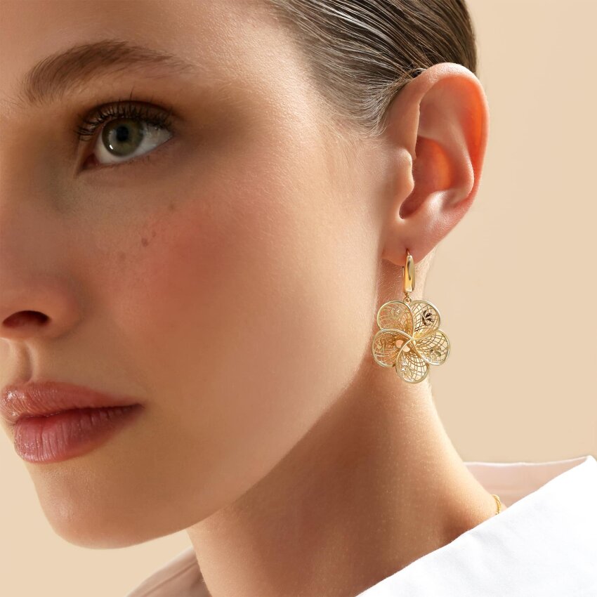 Zlatne naušnice Cvijet umjetnosti