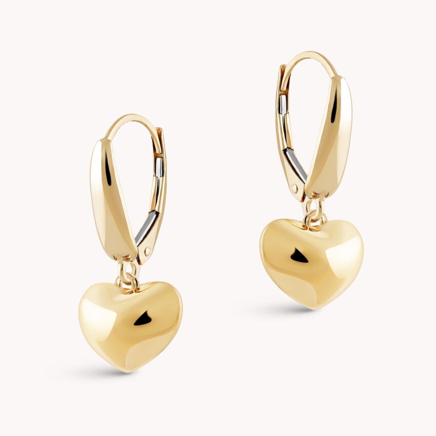 Zlatne naušnice Elegantno srce