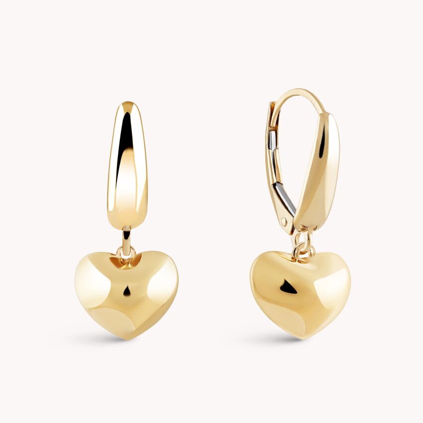 Zlatne naušnice Elegantno srce