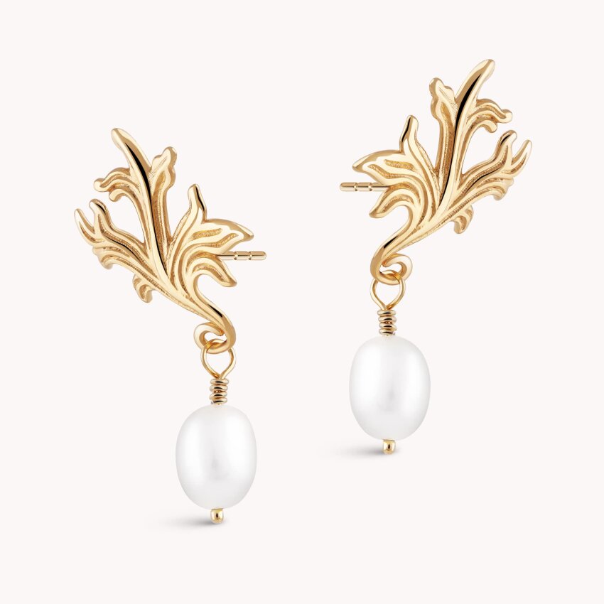 Srebrne naušnice Biser tradicije pozlata