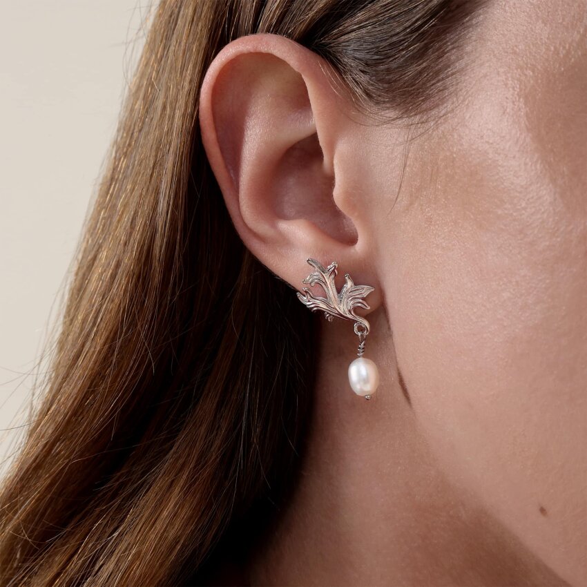 Srebrne naušnice Biser tradicije