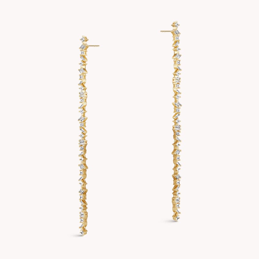 Srebrne naušnice Elegantna nit Pozlata