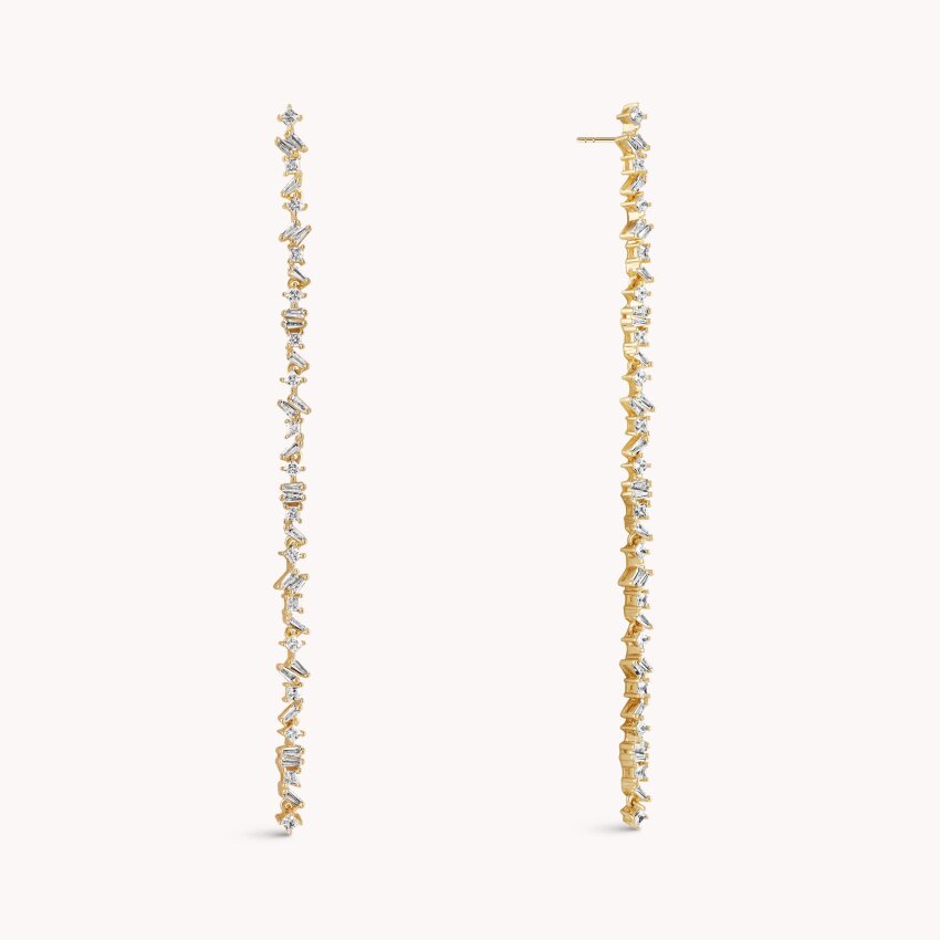 Srebrne naušnice Elegantna nit Pozlata