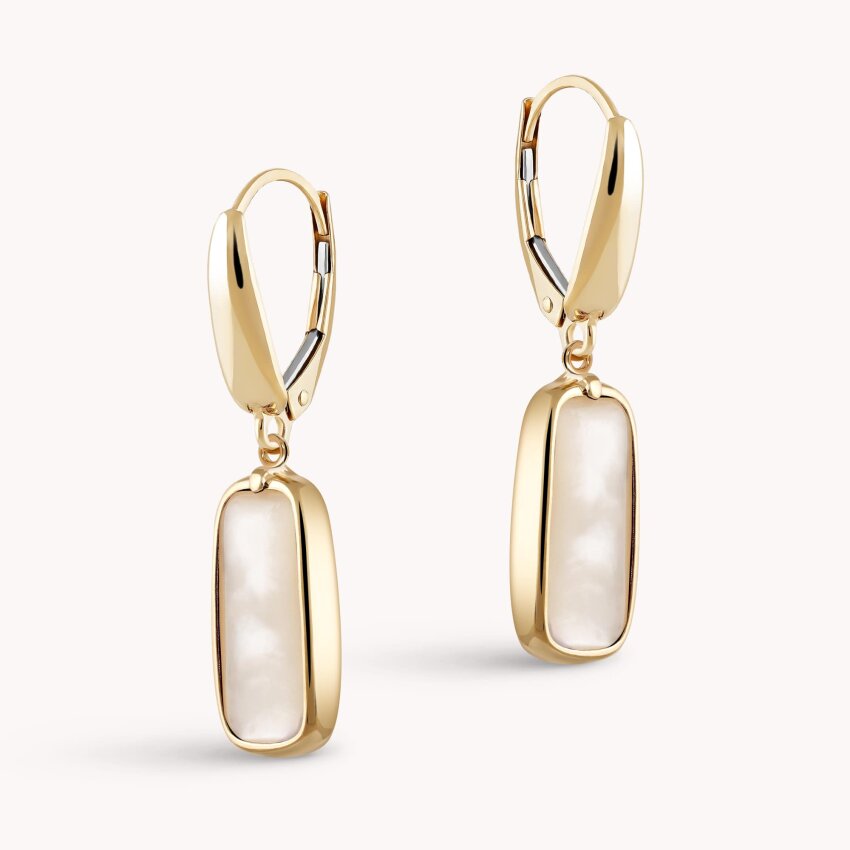 Zlatne naušnice Bijela elegancija