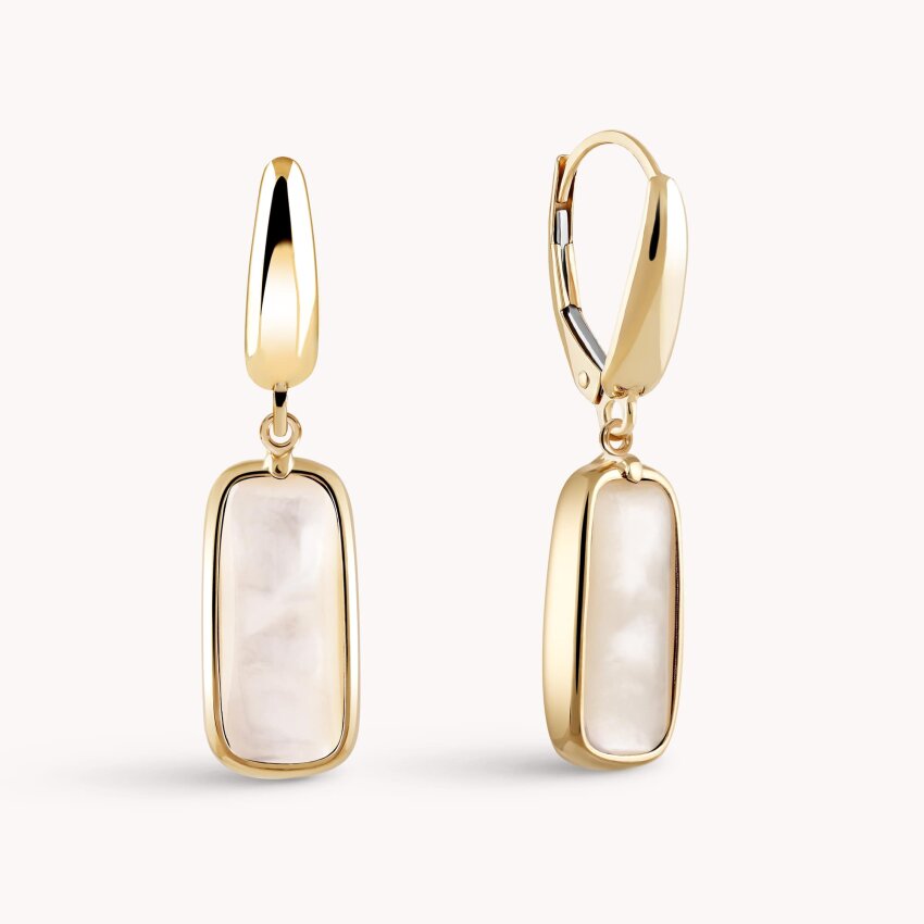 Zlatne naušnice Bijela elegancija