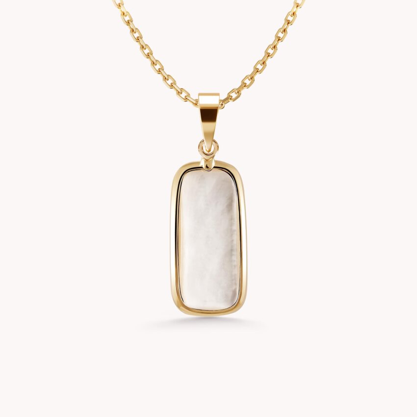 Zlatni privjesak Bijela elegancija