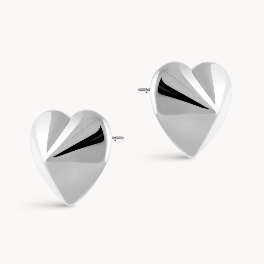 Srebrne naušnice Istaknuto srce