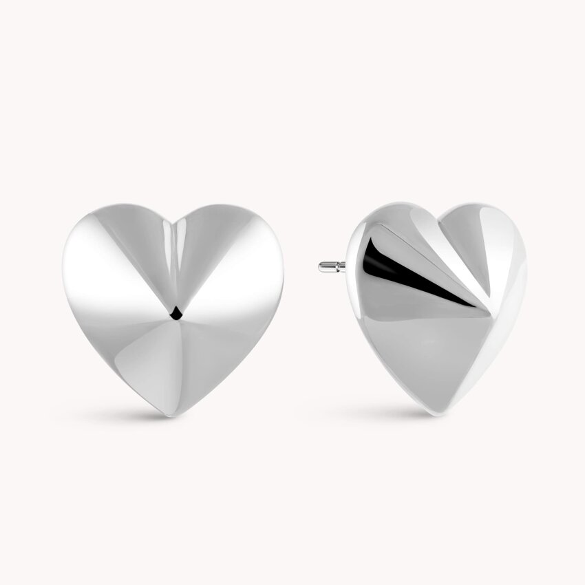 Srebrne naušnice Istaknuto srce