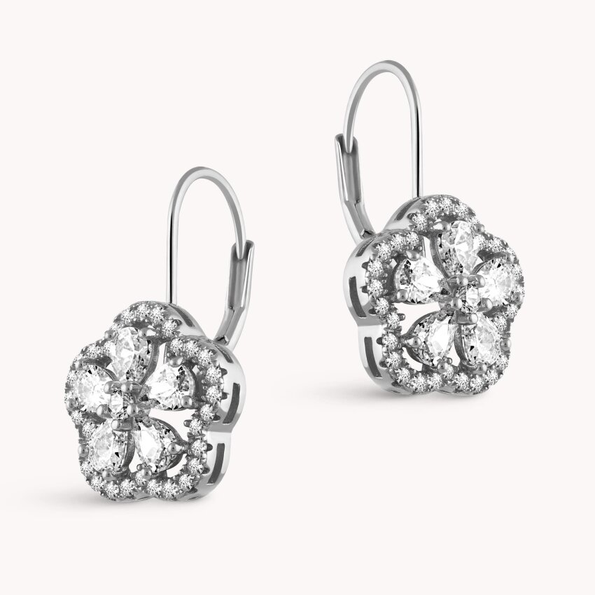 Srebrne naušnice Sjajni cvat