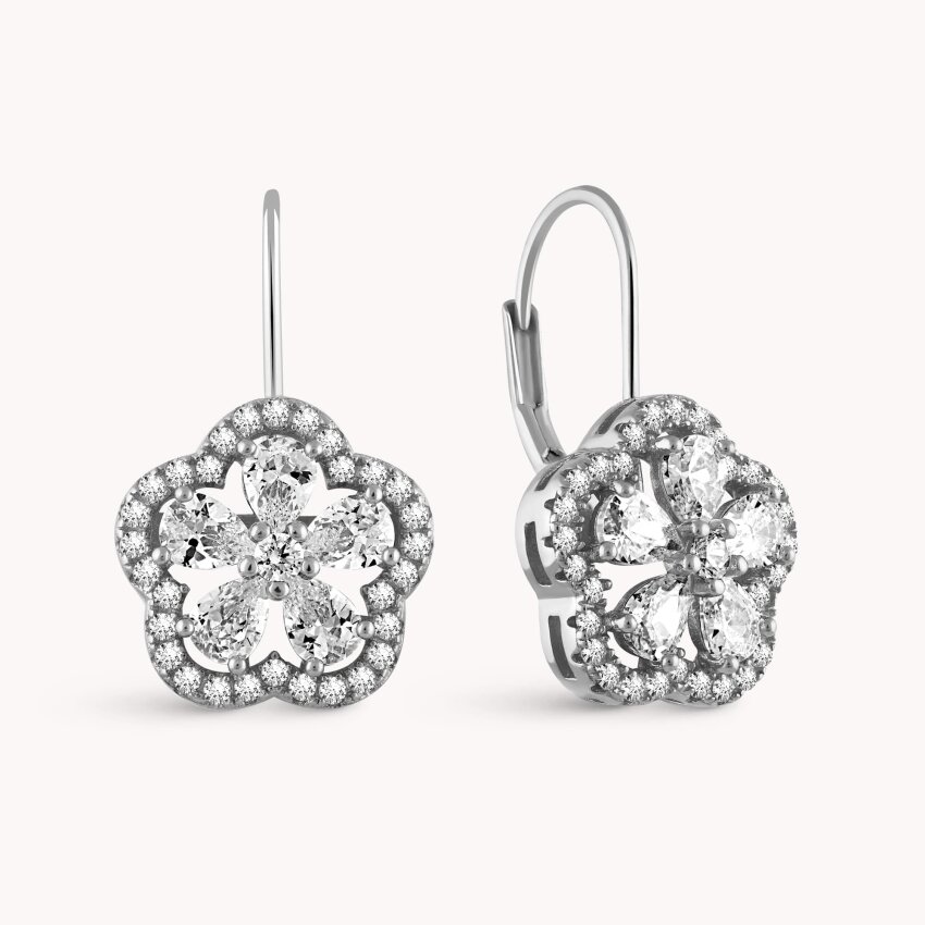 Srebrne naušnice Sjajni cvat