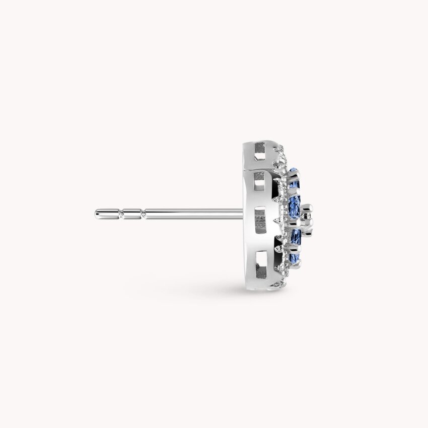 Srebrne naušnice Plavi cvijet