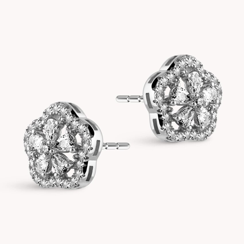 Srebrne naušnice Sjajni cvijet