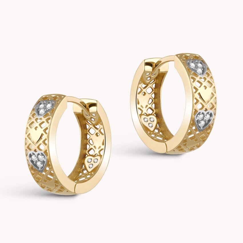 Zlatne naušnice alke Sjaj srca