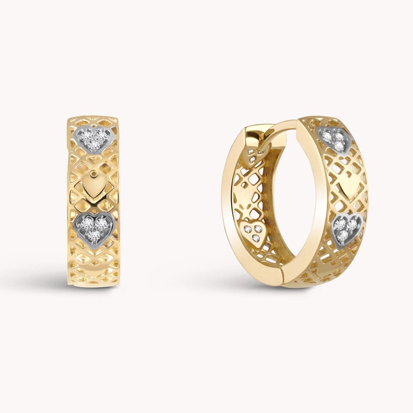 Zlatne naušnice alke Sjaj srca