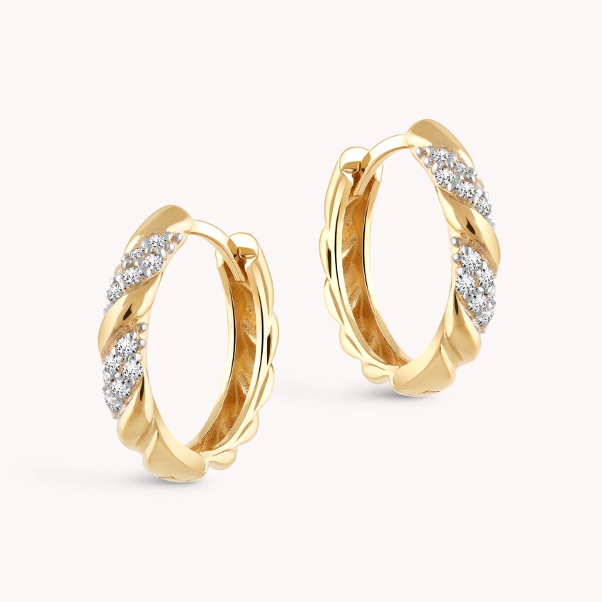 Zlatne naušnice alke Linije sjaja