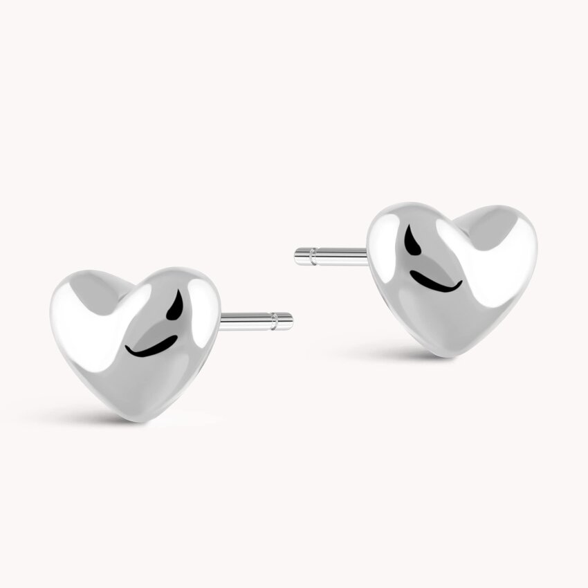 Srebrne naušnice Nježno srce