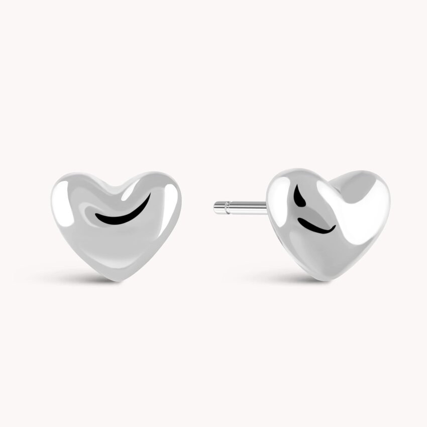 Srebrne naušnice Nježno srce