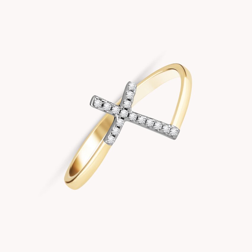 Zlatni prsten Sjajni križić