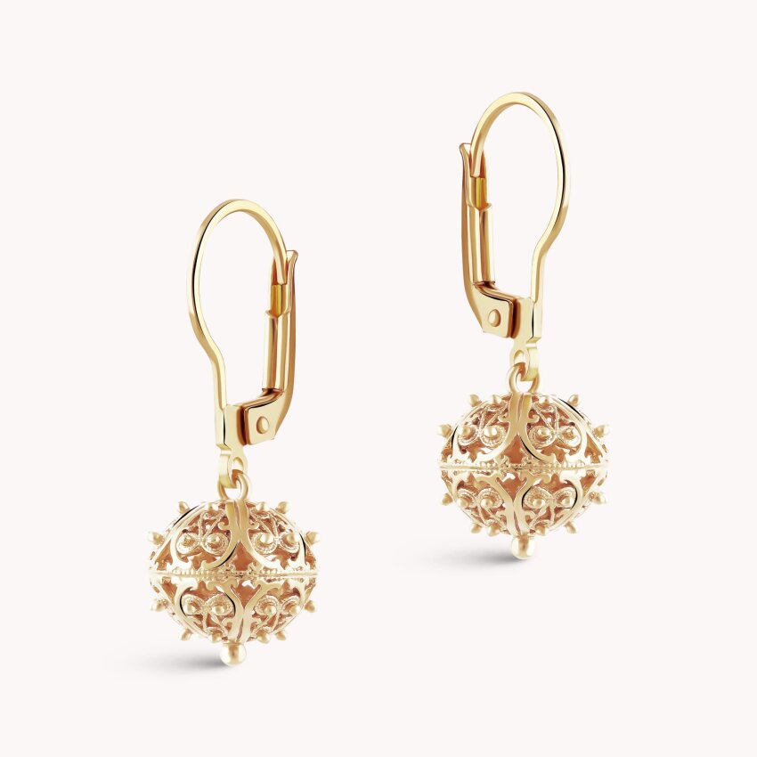 Srebrne naušnice Botuni pozlata