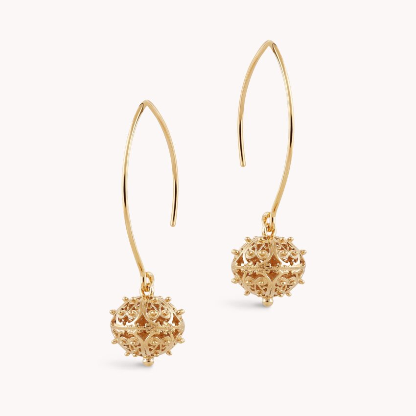 Srebrne naušnice Šibenski botun pozlata