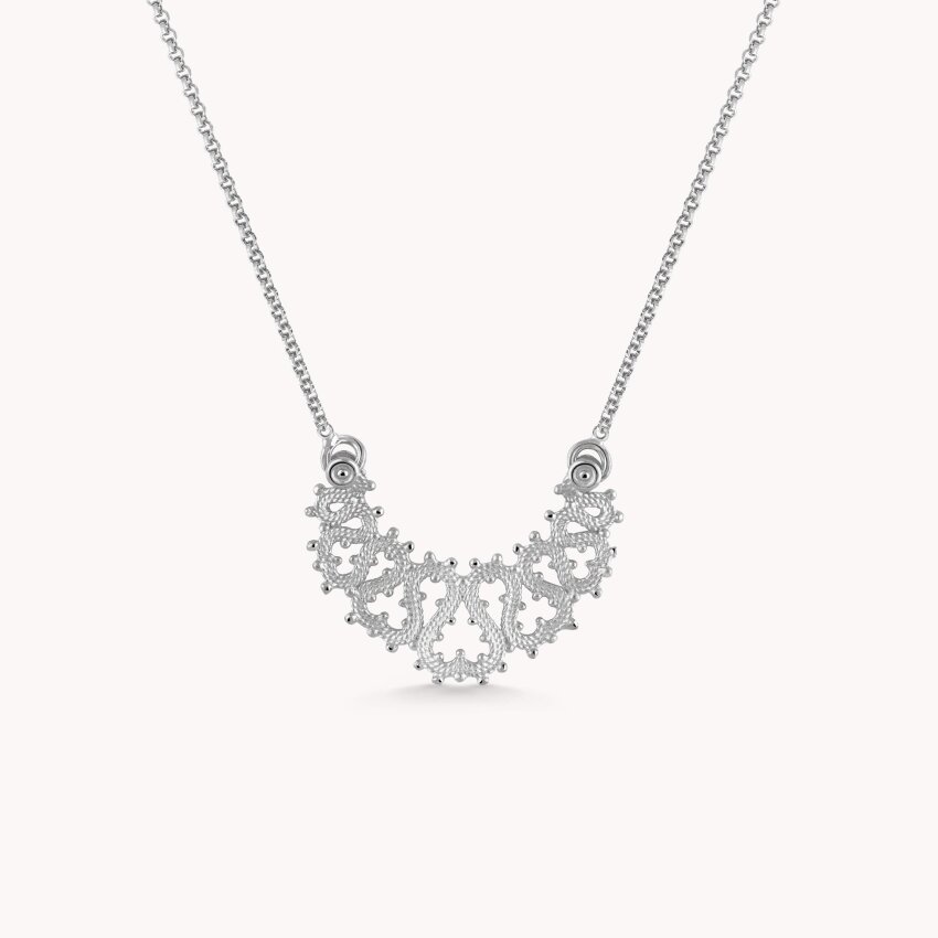 Srebrna ogrlica Lepoglavska čipka
