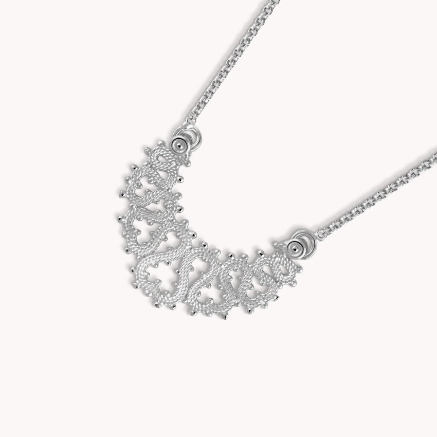 Srebrna ogrlica Lepoglavska čipka