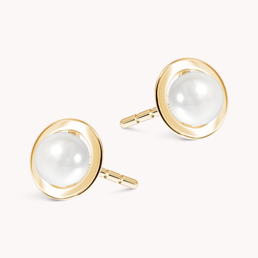 Zlatne naušnice Biser elegancije