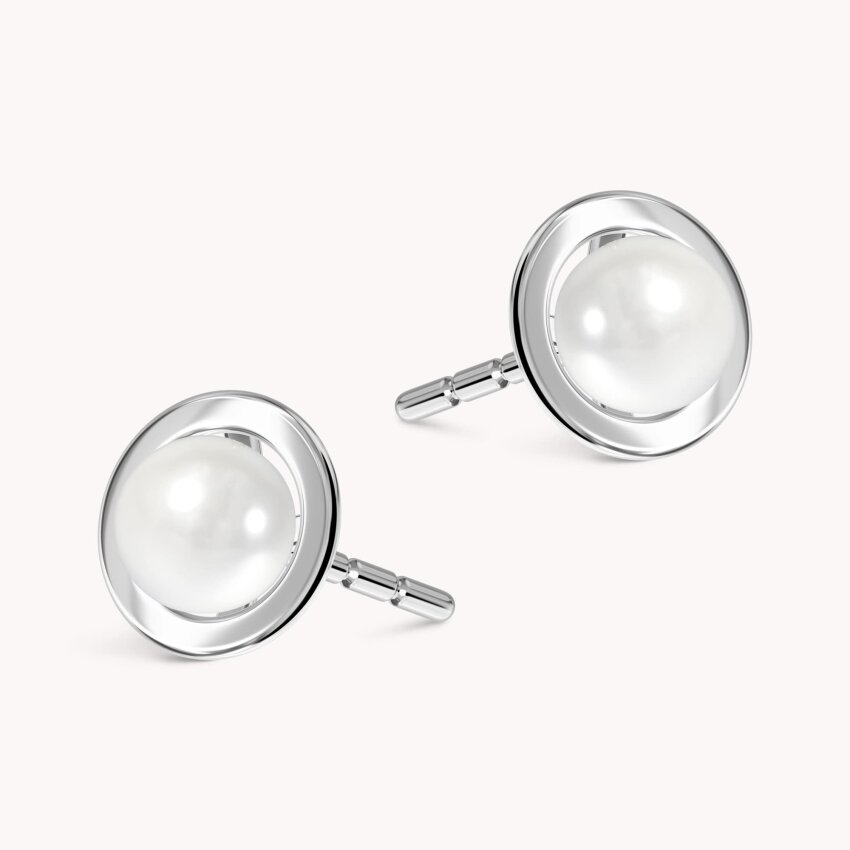 Zlatne naušnice Biser elegancije