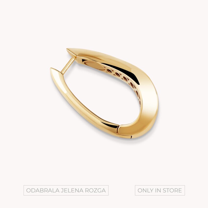 Zlatne naušnice alke Val elegancije