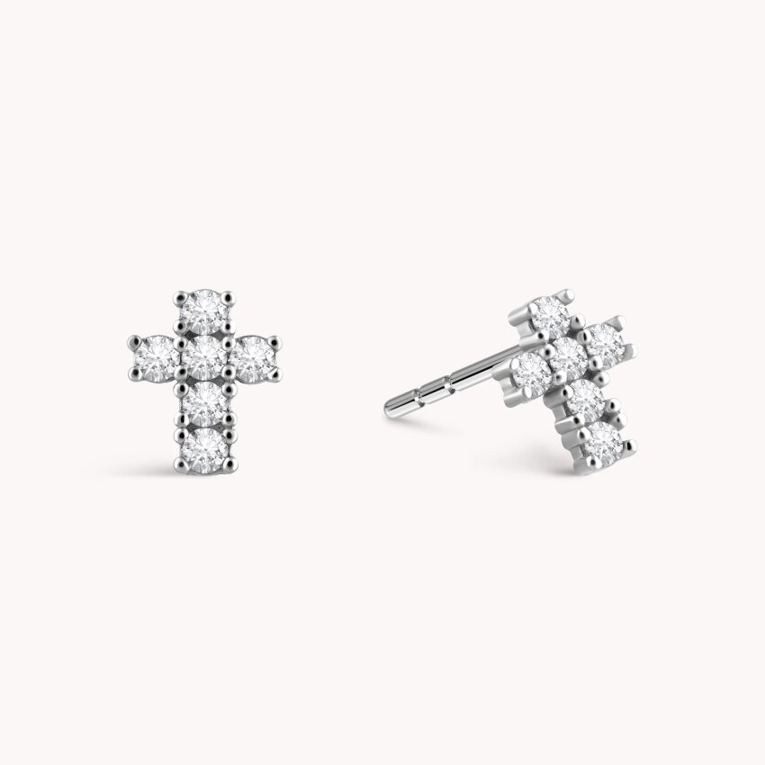 Zlatne naušnice Maleni križ