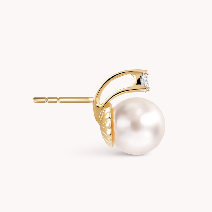 Zlatne naušnice biser Akoya Dijamantna sjajnost