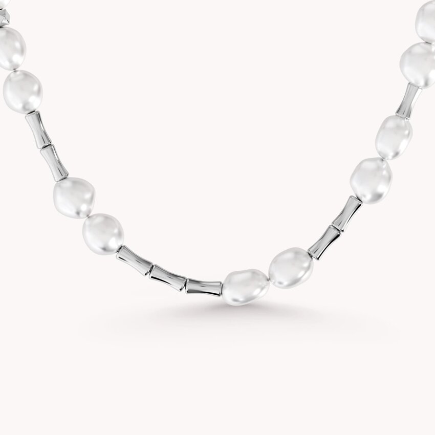 Srebrna ogrlica Ritam bisera