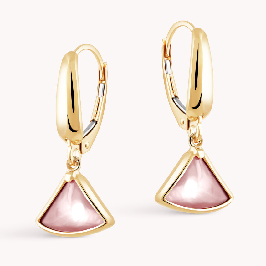 Zlatne naušnice Ljubičasti dodir