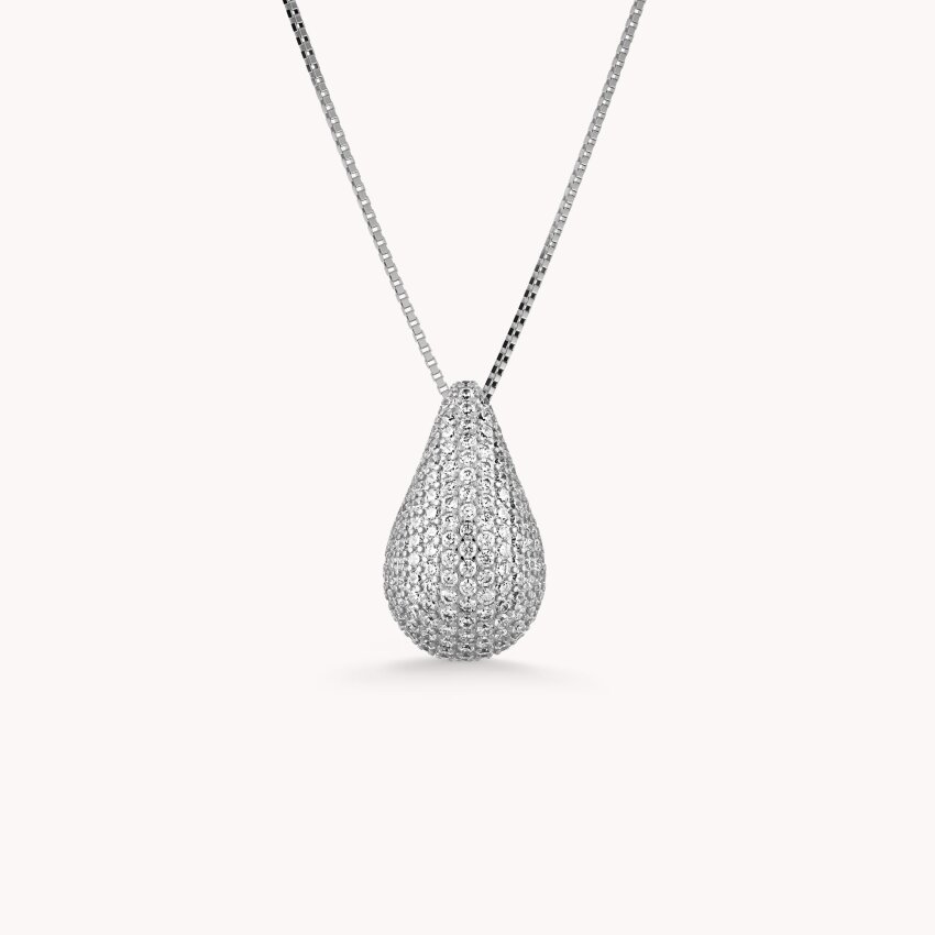 Srebrna ogrlica Sjajna suza