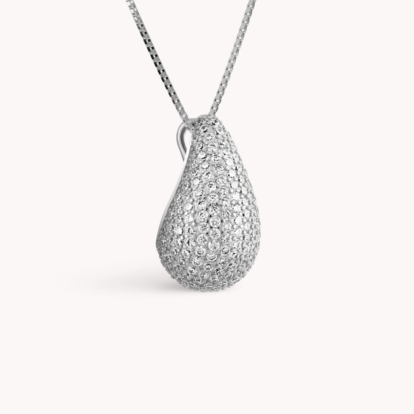 Srebrna ogrlica Sjajna suza