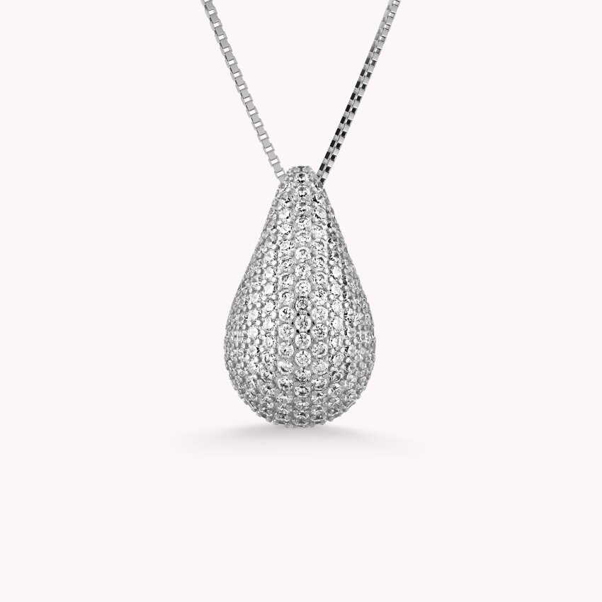 Srebrna ogrlica Sjajna suza