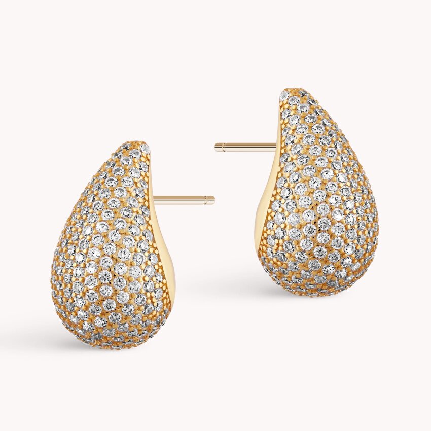 Srebrne naušnice Sjajne suze pozlata